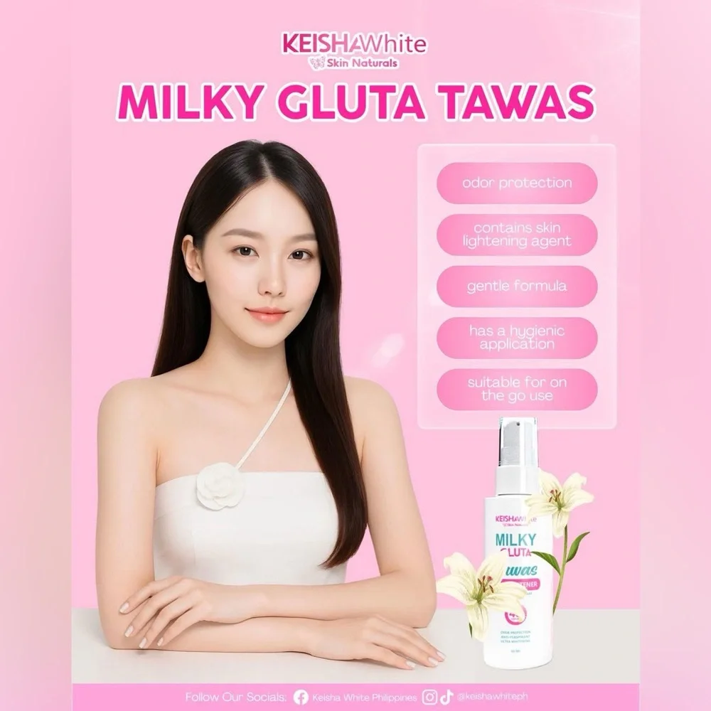 Keisha White Milky GlutaWhite Deo Spray - Pink/White - Picture 3 of 7